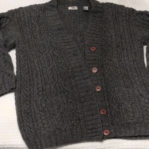 Marsh Landing Gray Cable Knit Cardigan